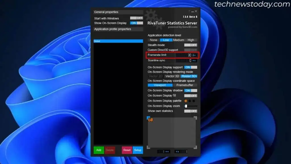 How to Limit FPS? 4 set-framerate-limit-on-rivatuner-statistic-server-1-1024x576