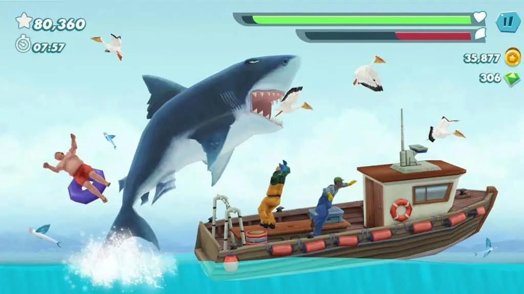 15 Best Time Killing Games on Android and iOS 8 hungry-shark-evolution-1024x576